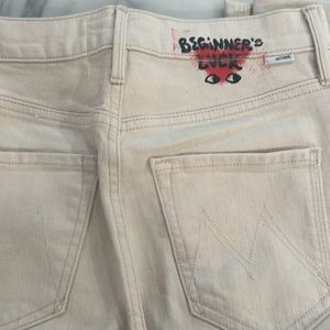 Mother, The Dazzler Ankle Fray, color: superstition, size 25, worn once